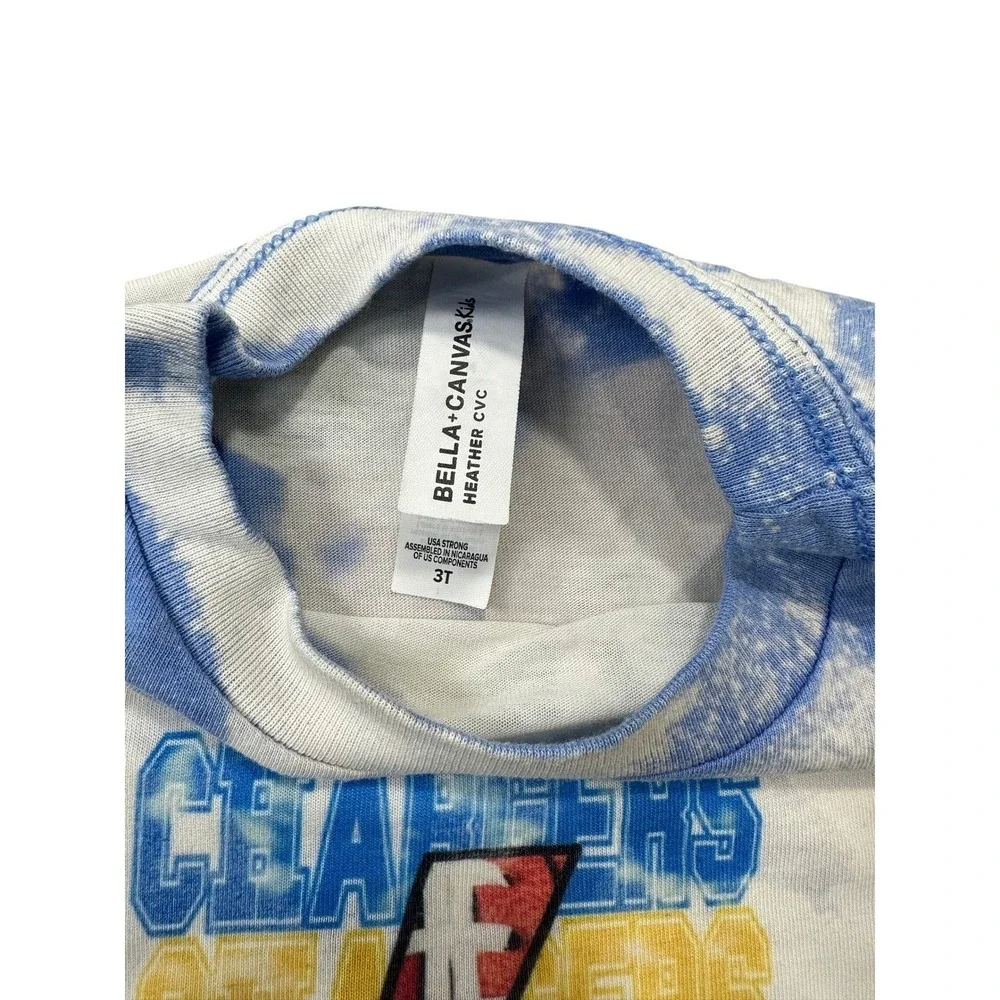 Bella + Canvas Kids Los Angeles Chargers Tie Dye T-Shirt Blue White 3T Graphic